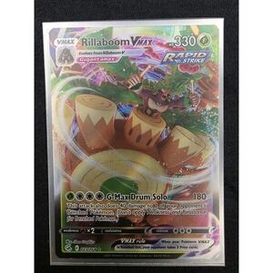 Pokemon Card Rillaboom VMAX 023/264 Rapid Strike Gigantamax TCG